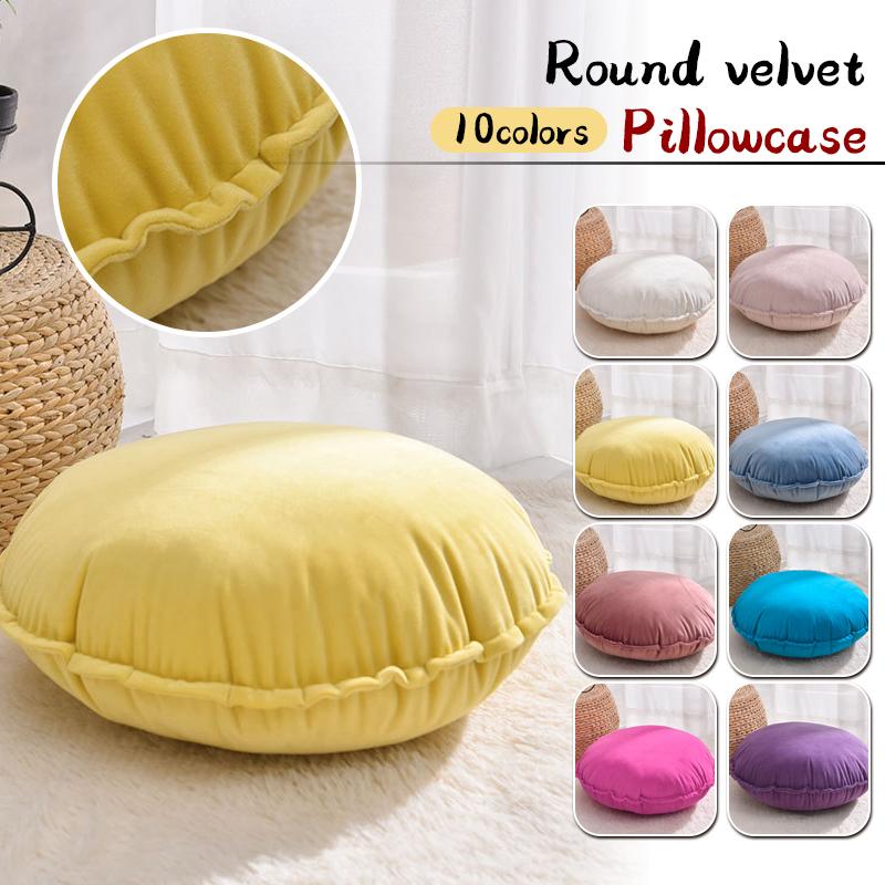 Nordic Meditation Cushion Futon Round Cushion Covers Velvet Throw Pillow Case Sofa Car Bed Decor Cushion Cover Lumbar Pillow