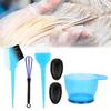 Hair Coloring Brush Hair Tint Salon Mixing Bowl Anti‑Slip Hair Dyeing Styling Tool(Blue )