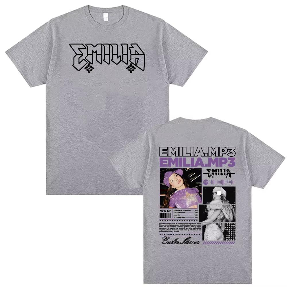 Singer Emilia Mernes MP3 Tour Graphic T-shirt Fashion Hip Hop Street T Shirt Men Women High Quality Comfort Tops Cotton T Shirts