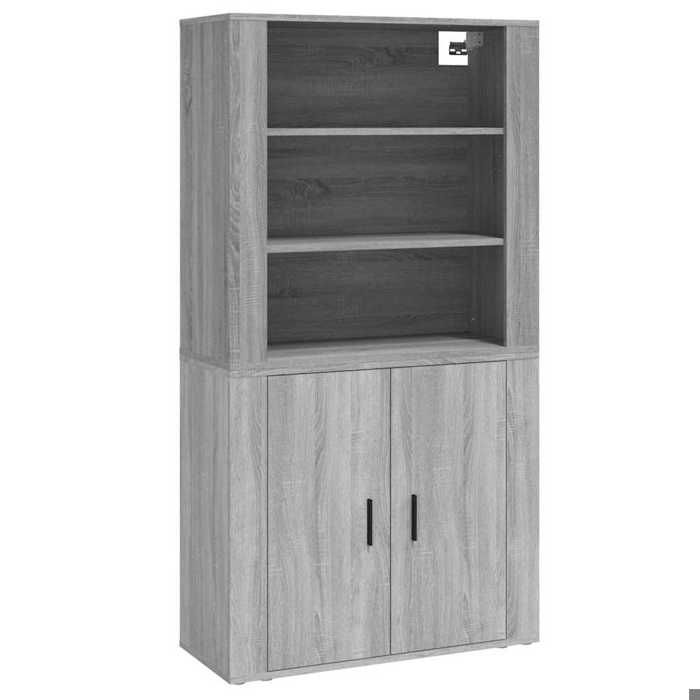 Hohes Buffet - Maison Exclusive - Sonoma - Grau - Holzwerkstoff