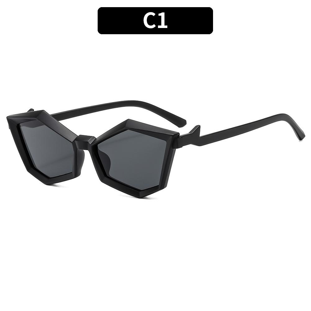 European And American Fashion New Irregular Polygonal Sunglasses Personalized Versatile Street Photography Trendy Sunglasses Women S Rhombus Glasses