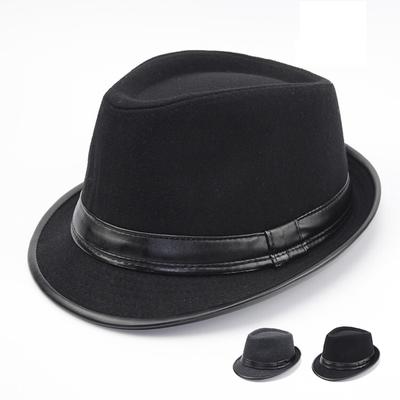 Retro British Style Top Fedoras Hat For Men Male Warm Winter Spring Flat Felt Jazz Hat Classical Gentleman Boys Bowler Caps
