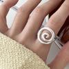 925 Silberringe für Damen Paar Minimalistisch Handgefertigt Einfach Runder Linienring Party Schmuck Geschenk Allergievorbeugend