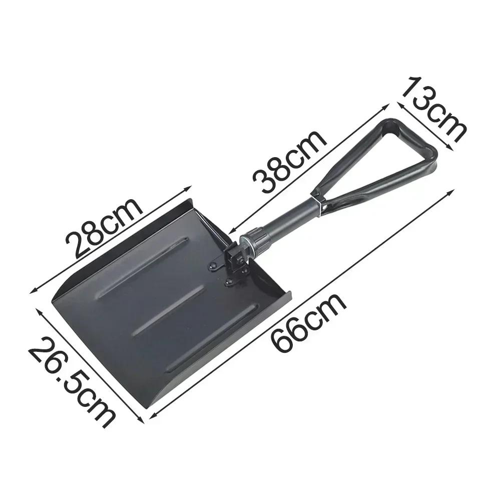 For Car Trunk Collapsible Shovel Folding Snow Shovel Black Compact Snow Shovel With Pouch Carry Pouch Included