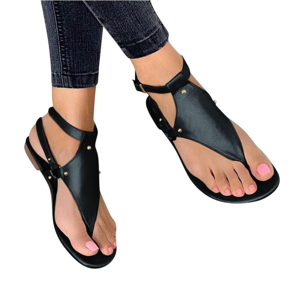 Summer Casual Flat Bottomed Lightweight and Comfortable Clip Toe Beach Sandals