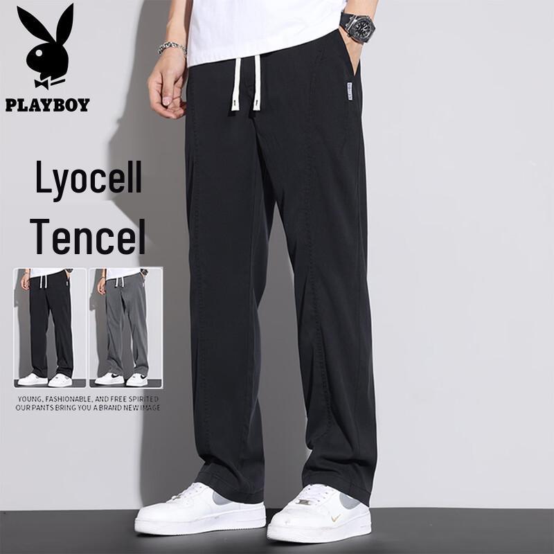 Playboy Men s Ice Silk Loose Fit Casual Pants L