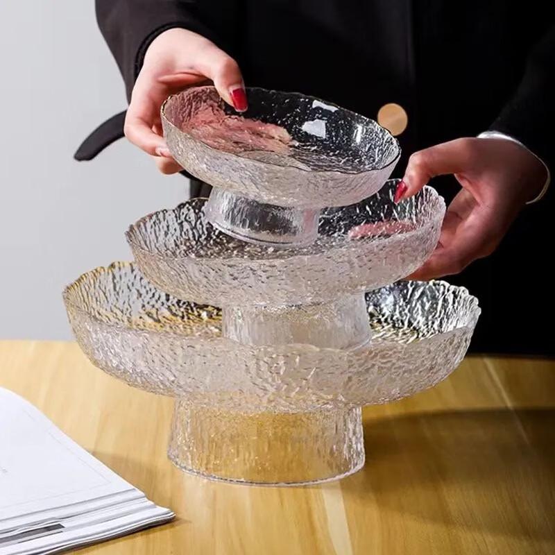 Большая стеклянная тарелка Abay для фруктов и закусок