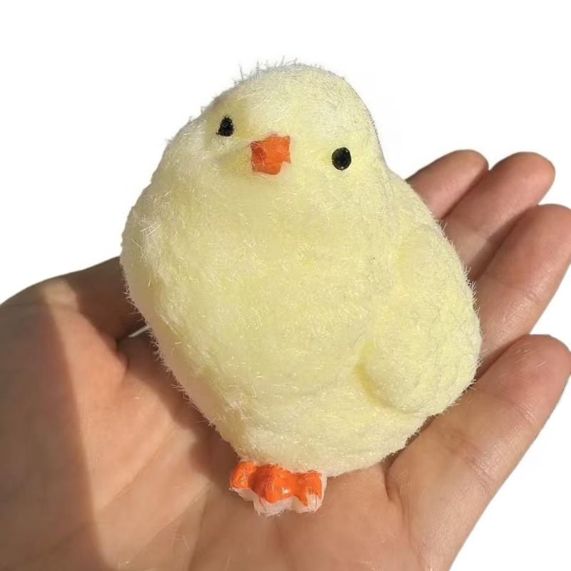 Squishy Söt Kyckling Klämleksak Supermjuk Stresslindring Mochi-leksak Tecknad Långsam Återstuds Avslappnande Fidget-leksak för Vänner Gåva