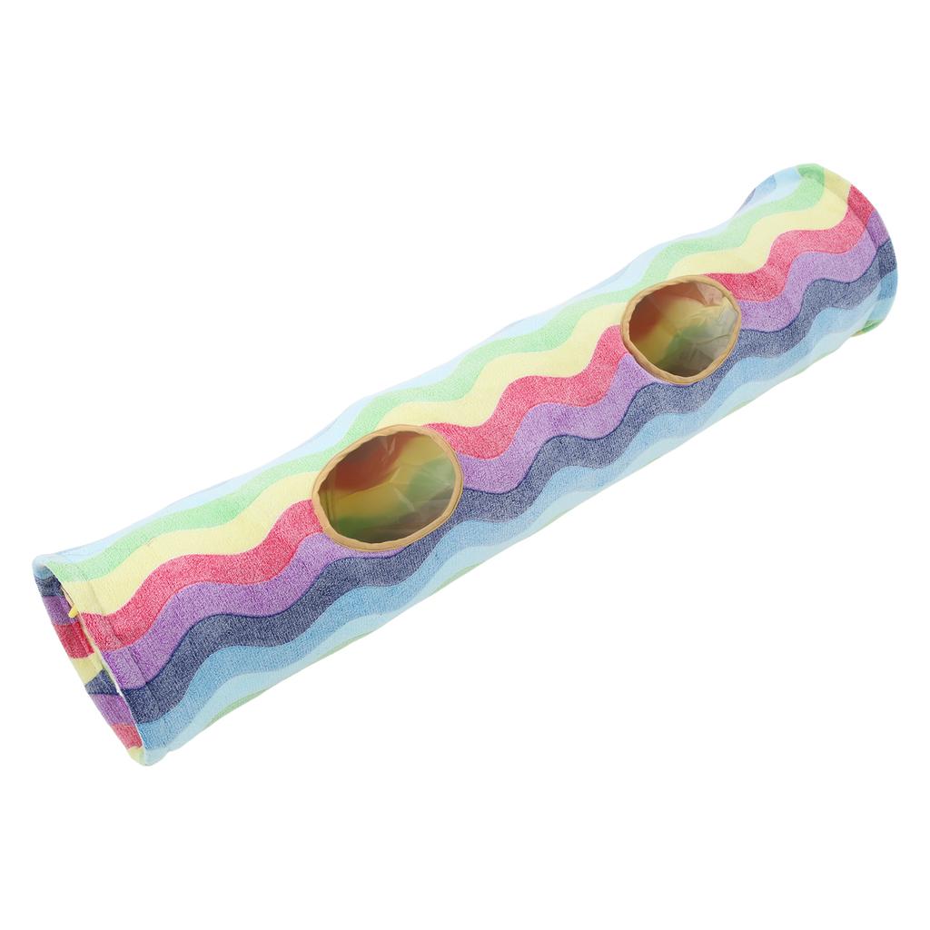 Cat Plush Tunnel Toy Collapsible Cat Tunnel with Ball for Rabbits Kittens Ferrets Puppy and Dogs