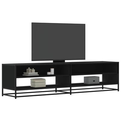 Vidaxl TV Cabinet, Black, 180.5X40X46 Cm, Wood-Based Material