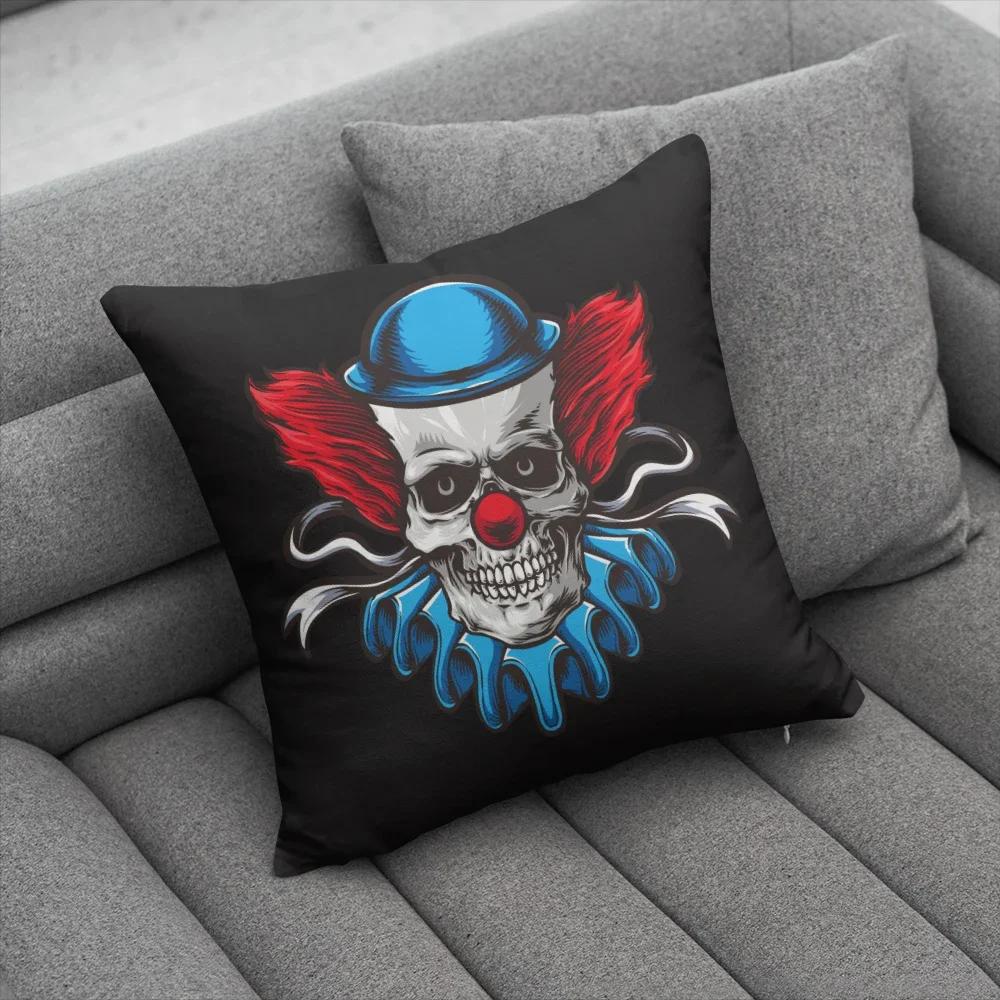 Fun Halloween Skull Pillow Cover Home Party Decorative Cartoon Kawaii Cushion Cover For Sofa Bedside Short Plush Hand Pillowcase