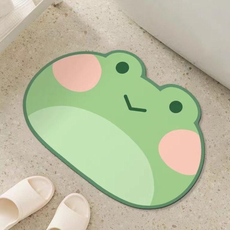 Cartoon Animal Diatom Mud Floor Mat, Quick-Drying Dirt-Resistant Foot Mat At The Bathroom Door, Non-Slip Floor Mat In Household Bathroom