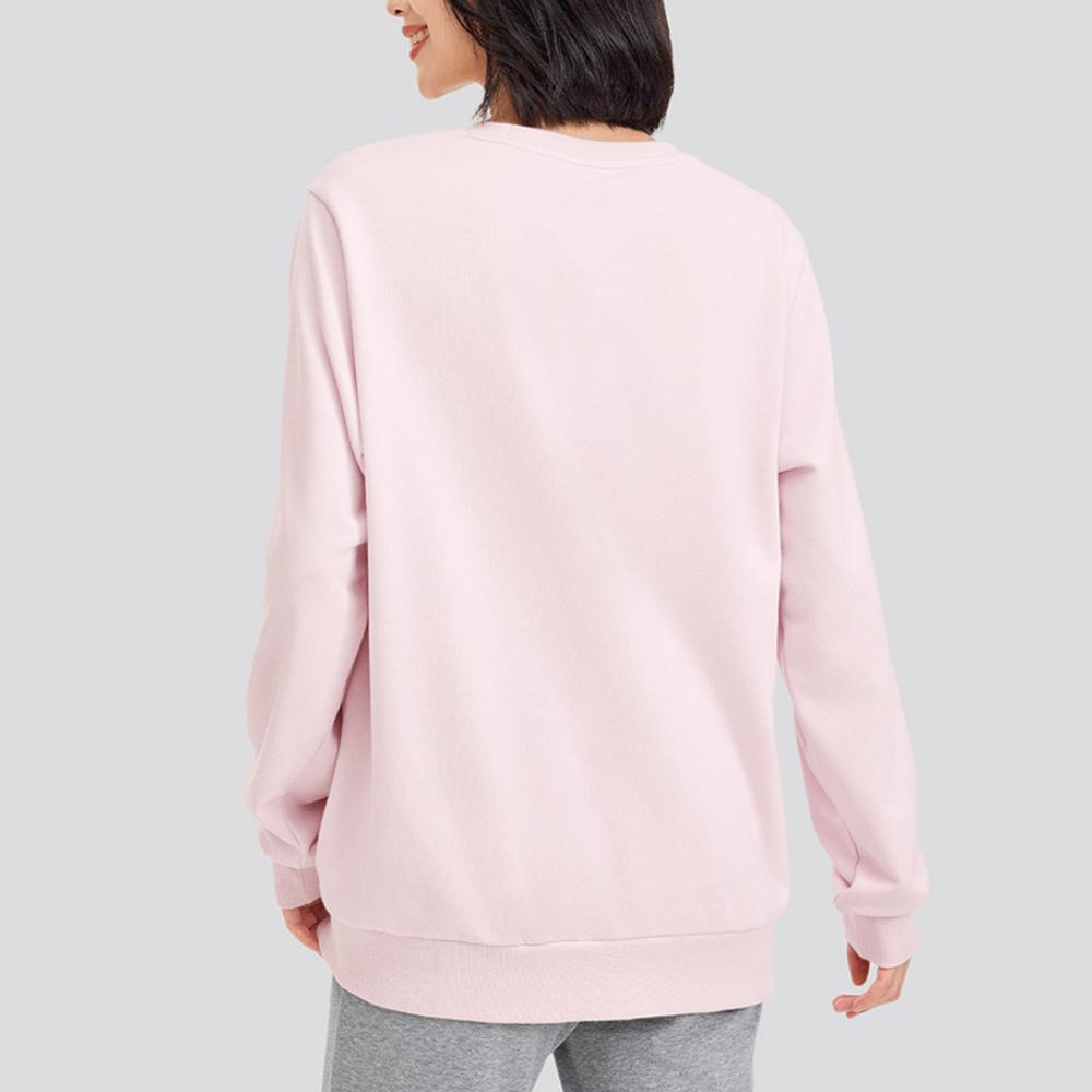 Skechers Sports Alliance Series Comfortable Warm Crew Neck Long Sleeve Sweatshirt Unisex Sweatshirt Light-Purple Pink L424U099-00EJ