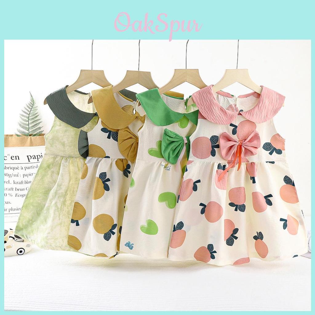 Princess Girl Summer Dress With Cotton Blend Fabric For Toddler Girls