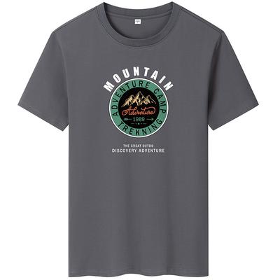 Mountian Bedrucktes Kurzarm-T-Shirt für Herren, Sommermode, Baumwolle, lässiges T-Shirt, große Größe M-6XL