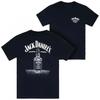 Unisex Short Sleeve Cotton Tshirt Wine Culture Whiskey Print Trend Leisure Street Fashion Unisex Comfortable Outdoor
