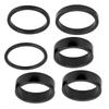 6Pcs Bicycle Headset Spacer Aluminium Alloy Bike Handlebar Stem Spacers for Mountain BikeBlack