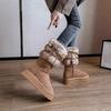 Fashion Thick-Soled Snow Boots Women's Ankle Winter Boots Thickened Fur Snow Boots 2025 New Cotton Soft Casual Snow Boots Original Girls' Fashionable