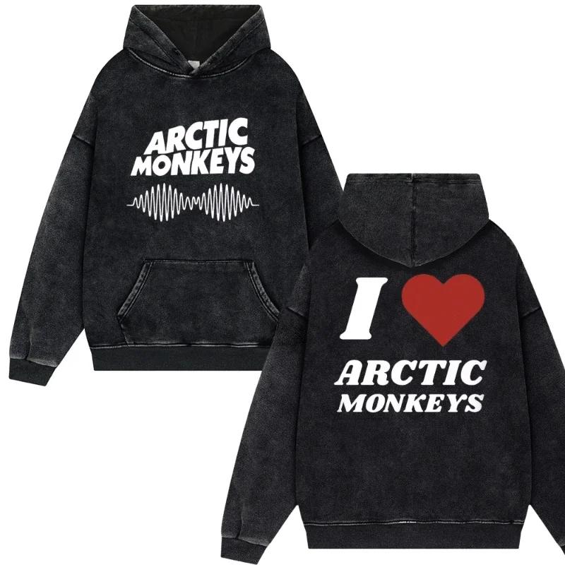 Retro Rock Arctic Monkeys Album Muzyczny Vintage Prane Bluzy Męskie Oversize Pulower Y2k Hip Hop Streetwear Bluza Dres