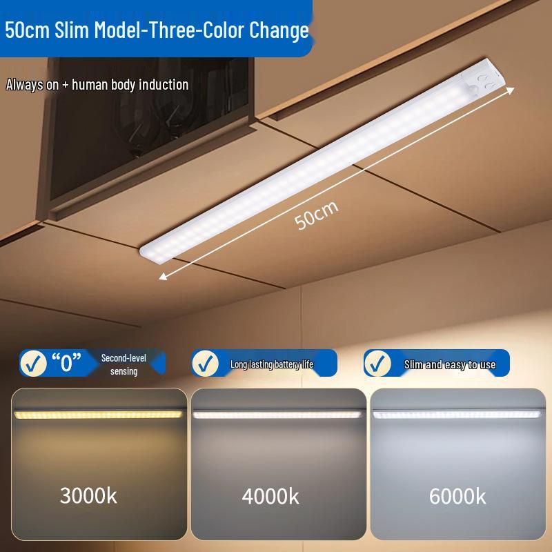 Ultradünner LED Smart Bewegungssensor Lichtstreifen für Küche, Kleiderschrank, Schlafzimmer oder Weinschrank