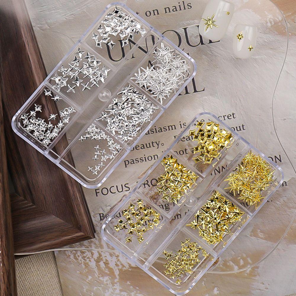 3D Nail Art Rhinestones Sparkle Colorful 3mm Mini Star Nail Charms Gems Pointed Bottom Glossy Glitter Shiny Zircon Rhinestones