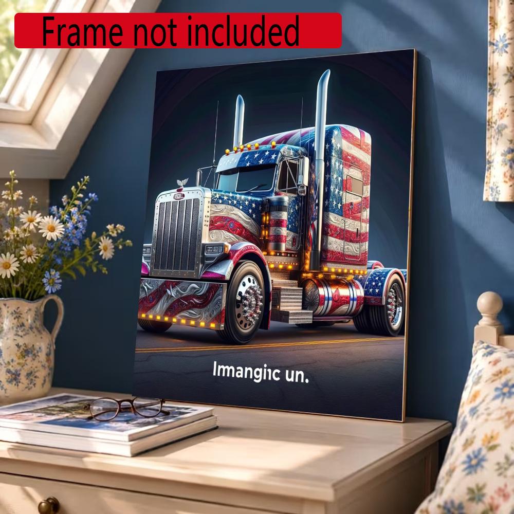 Kenworth Diamond Painting Round Diamond Mosaic Rhinestones Diamond Embroidery Craft Kit Wall Decor Without Frame
