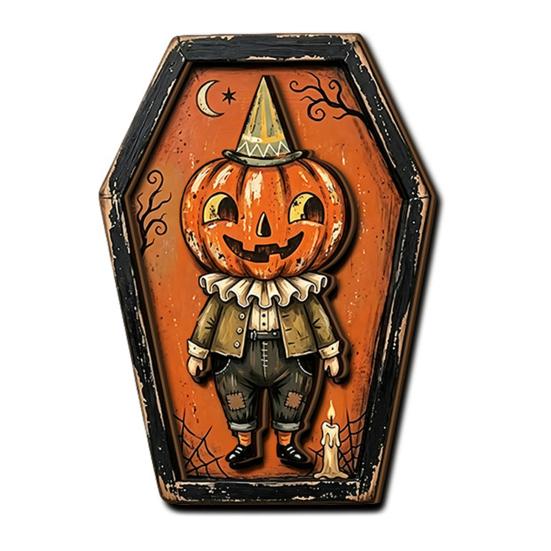 Fall Home Decor for Tables Vintage Halloween Wooden Decor, Cat Mummy Skeleton Figurines, Festive Tabletop Farmhouse Centerpiece Shelf Mantel