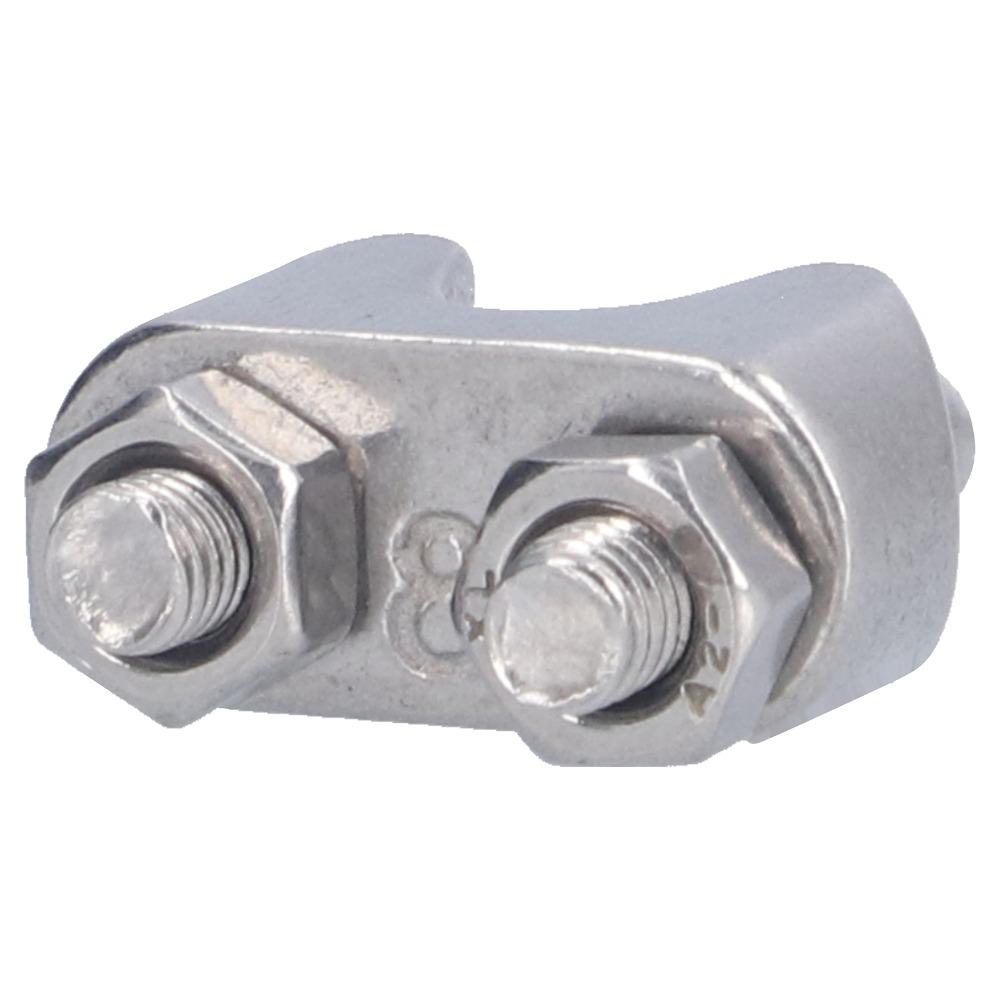 20Pcs 304 Stainless Steel Cable Clamp Fastener 1/16 Inch U Bolt Saddle Clamp  Cable Fastening Use