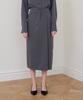 Bye Bye Seop [Set] Tailored Overjacket Shirt + Side-Tuck Long Skirt Charcoal