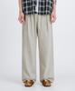 LEMAIN SECOND Linen-Like Elastic Waist Wide Pants [Light Beige]