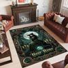 Witchcraft Theme Crystal Velvet Rug Personalized Custom Name Text Soft Floor Mat Home Decor