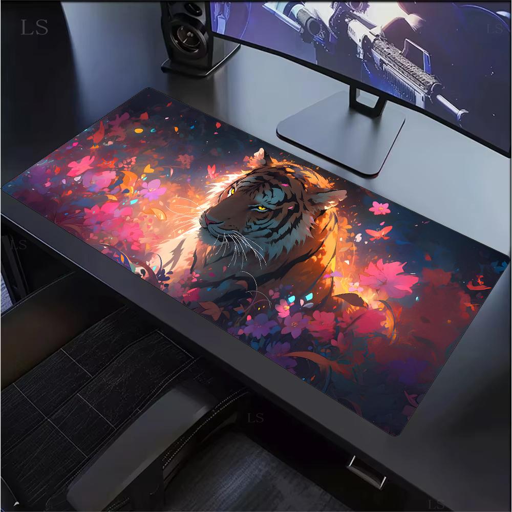 Lion Tiger Mouse Pad Non-slip HD Print Large Size 900x400mm Desk Mat Rubber Computer Rug Gamer Mouse Pads PC