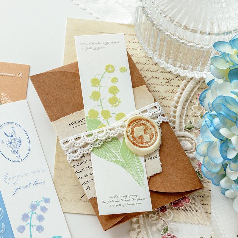 20ks Príroda Súprava záložiek Reliéf Kvetinový papier Značkovač strany pre knihy Jedinečné čítanie