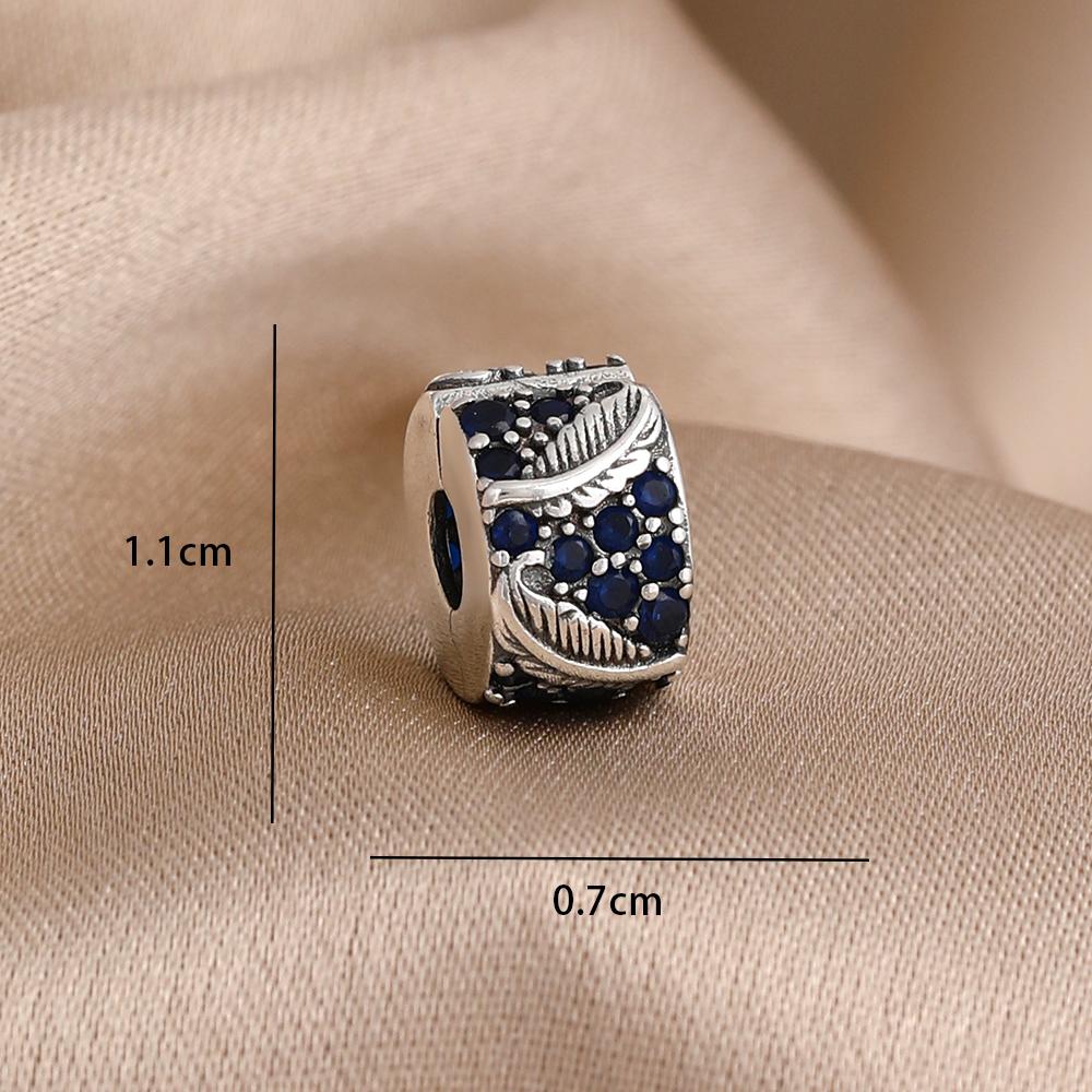 Blue 925 Silver Dolphin Octopus Turtle Swallow Pendant Bead, Suitable for European Bracelet DIY Women's Jewelry Accessories