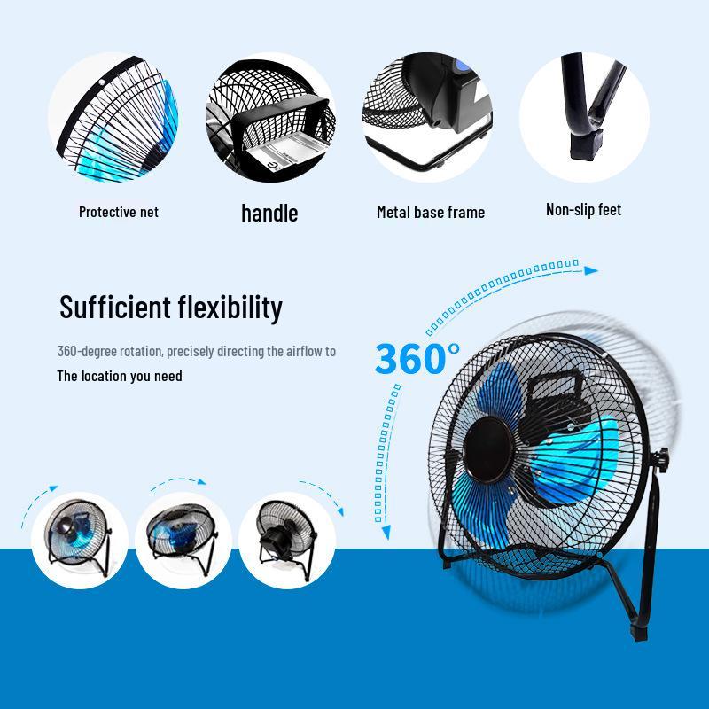 Portable Solar-Powered DC Cooling Fan for Indoor & Outdoor Use