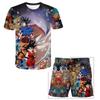 2025 Summer New Fashion Dragon Ball Tshirt Shorts 2 Piece Sets Kids Tracksuit Vegeta Clothes 3D Printed Dragon Ball T Shirts  Suit