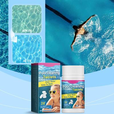 Pastilhas Clarificadoras para Piscina Pastilhas Removedoras de Manchas de Algas para Piscina Remoção de Manchas Controle de Algas Desodorizante Limpador para Jacuzzis