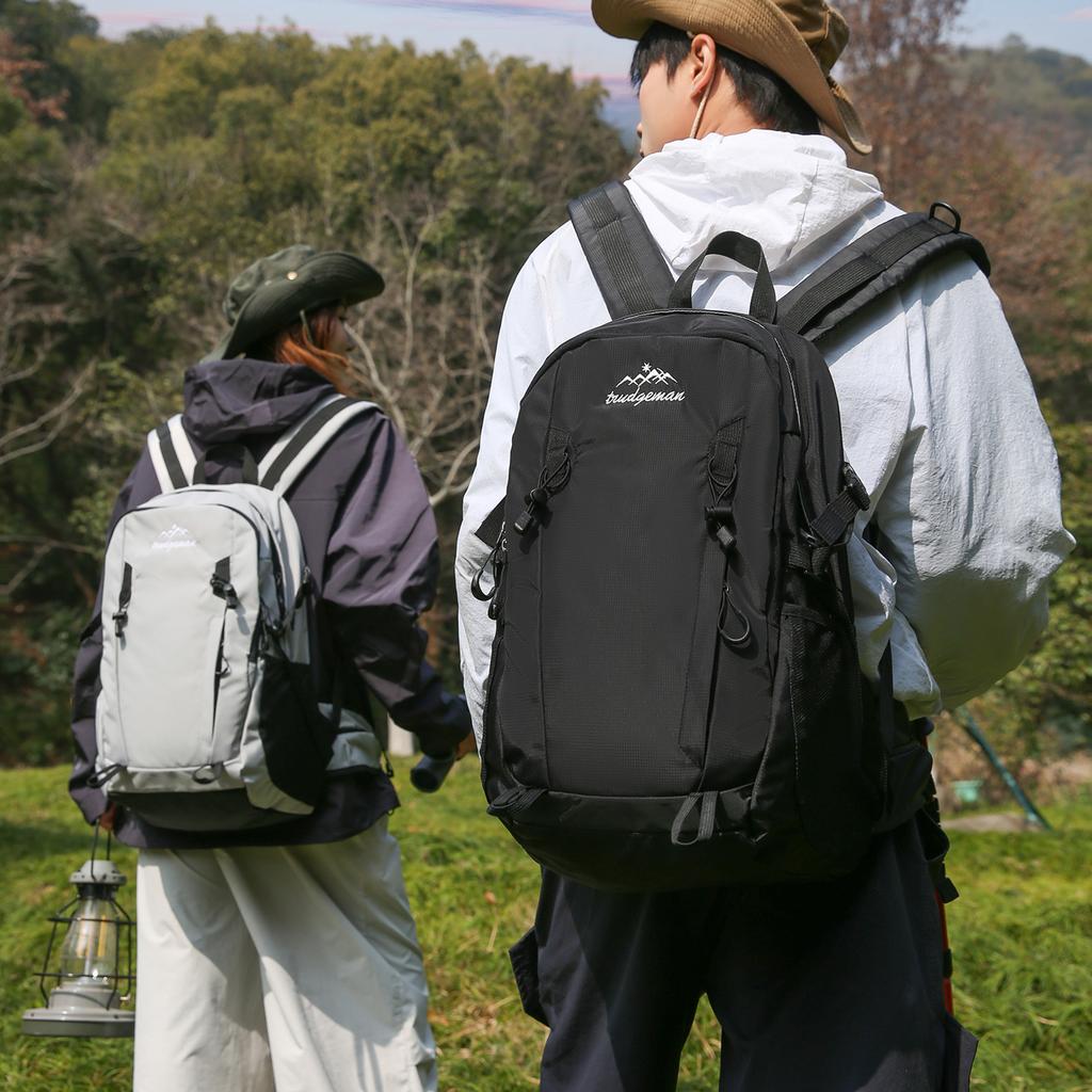Ridge Protection Breathable Large-Capacity Backpack Men'S Solid Color Simple Outdoor Travel Mountaineering Bag Multi-Functional Lightweight Backpack