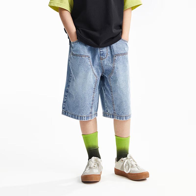 

Annil Boy s 2025 Summer Fashion Workwear Denim Capri Shorts 150