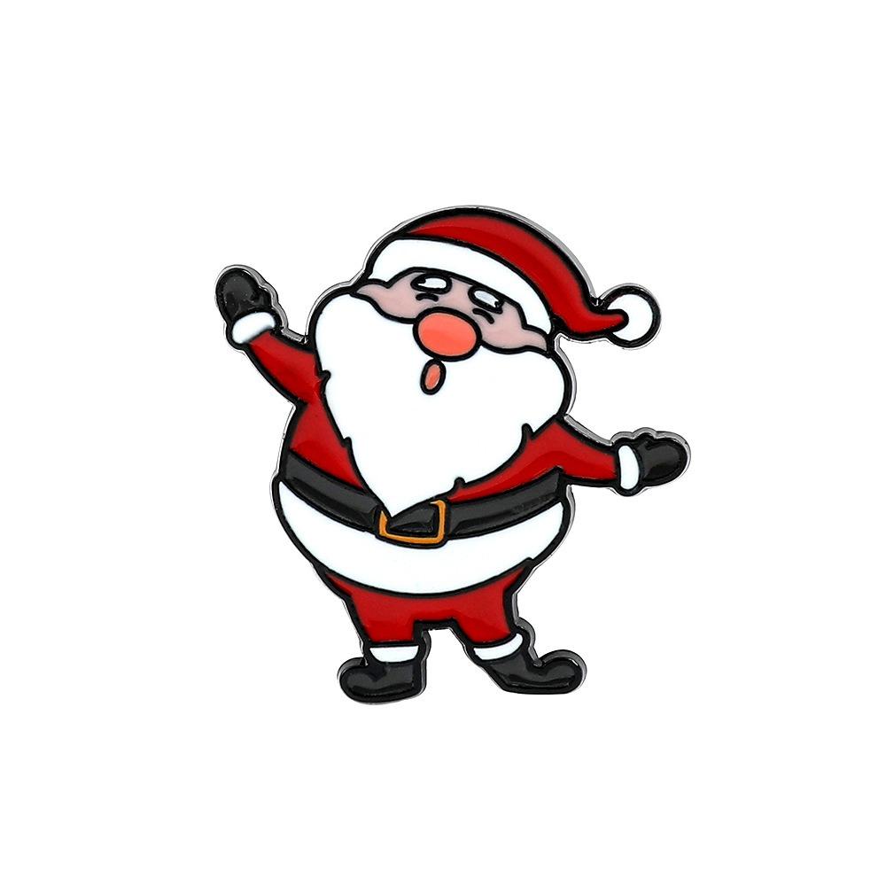 Fashionable Christmas Brooch Snowman Christmas Tree Pins Santa Claus Brooch  New Year Pins
