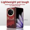 Carbon Fiber Aramid Magnetic Case for Oppo Find N6 Kevlar Fabric Thin Hard Lightweight Cover Magnetic Balck Red Premium