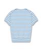 POLO RALPH LAUREN [W] Striped Short Sleeve Sweater - Blue