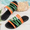 Fashion 2025 Summer Open Toe Women's Slippers Hot Sale Mixed Colors Narrow Band Flat with Sandals Fashion Plus Size Daily Beach Slippers
