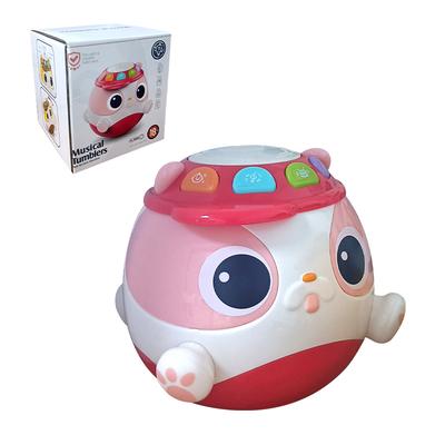 5in1 Baby Cartoon Hand Drum Toy Musical Dog Tumbler Toy Music Drum Toys with Music & Light Early Educational Toys for Kids Gifts
