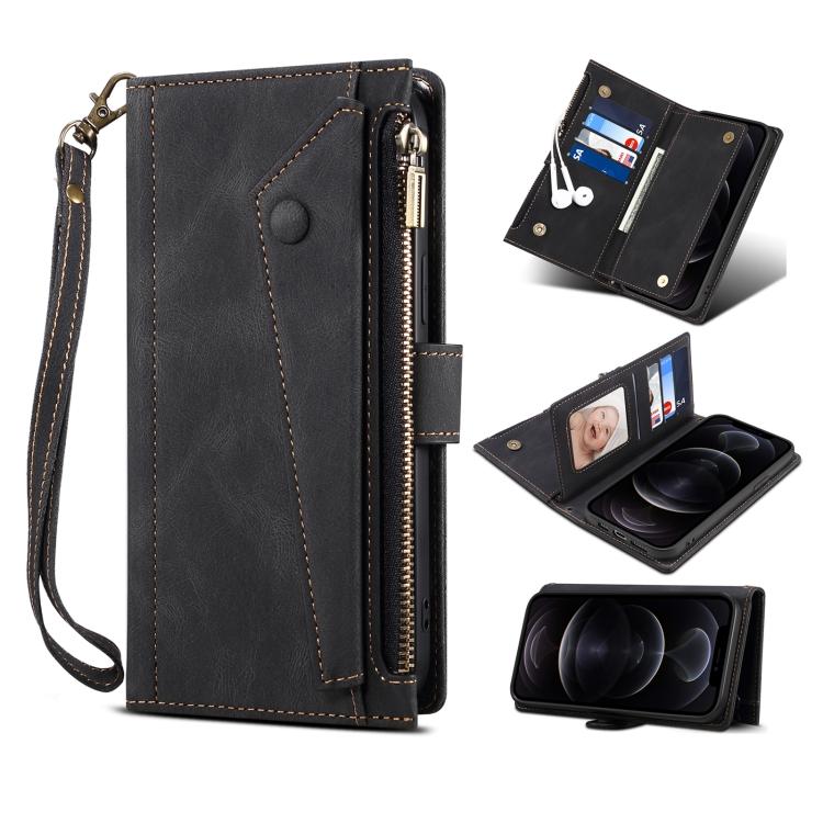 For Motorola Moto G30 Retro Frosted Horizontal Flip Leather Case with Holder & Card Slot & Wallet & Zipper Pocket & Lanyard verde