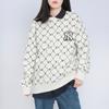 New MLB Old Flower Sweatshirts Unisex Cream 3AMTM0314-50CRS