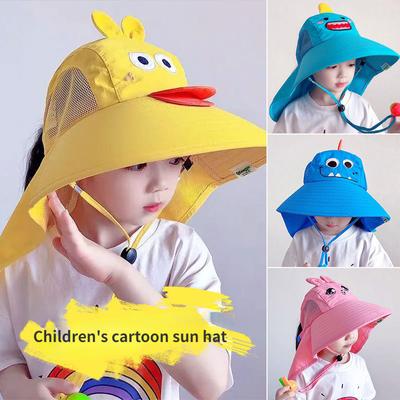 Children's Sunscreen Hat, Sunshade Hat, Internet Celebrity, Summer Outing, UV Resistant Baby Big Brim Fisherman Hat, Thin and Breathable