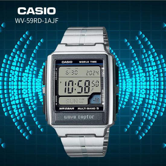 

Casio Wave Ceptor WV-59RD-1AJF Радиоуправляемые часы Серебристая нержавеющая сталь Сделано в Японии Оригинальный продукт Мужские цифровые часы из Японии серебряный