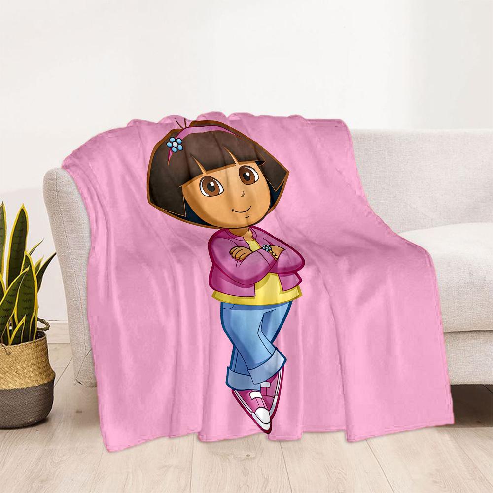 Dora Explorer Blanket Durable Comfort Perfect for Sofa Livingroom Couch All-Season Use Modern Style Unique Gift for Family and Friends Camping