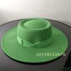 Fedora Hat for Women Men Flat Top Concave Design Autumn Winter Bow Tie Jazz Hat Colorful Unisex Fedora Wide Brim Hat Panama 2022